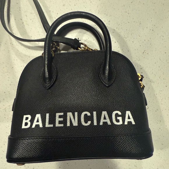 Balenciaga Handbags - Balenciaga Ville Xxs Top Handle Bag In Black Calfskin Leather